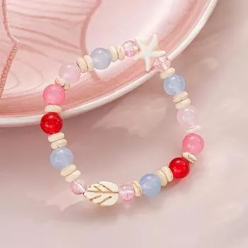 Браслет из бусин допамина для женщин и девочек, крошечная звезда, лист, морская звезда, эластичная цепочка, Y2K, пара, ювелирные изделия