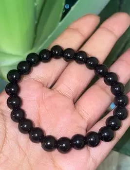 Браслет из черного обсидиана для защиты, 4MM