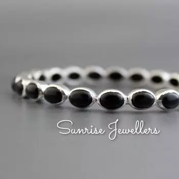Браслет из черного оникса, индивидуальный браслет с камнями по месяцу рождения, ювелирные изделия с камнями по месяцу рождения, подарок на день рождения, браслет дружбы для женщин, ювелирные изделия ручной работы free Size чёрный