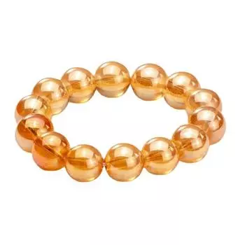Браслет из цитринового стекла, гальванический процесс, браслет, модные аксессуары, изысканный подарок 8mm