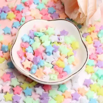 Браслет из цветных бусин «макарон» своими руками, ожерелье, материалы ручной работы, ювелирные аксессуары, кремовая пятиконечная звезда, мода, 400 шт., аксессуары разноцветный