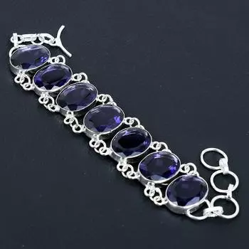 Браслет из драгоценного камня аметиста, ювелирный браслет из стерлингового серебра 925 пробы, ювелирный браслет из аметиста для женщин, браслет, подарки для нее 8