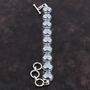 Браслет из драгоценного камня шунгит Браслет ручной работы Уникальные ювелирные изделия Браслет из стерлингового серебра 925 пробы Регулируемый браслет-цепочка Элегантный браслет для подарка Adjustable