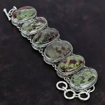 Браслет из драконьего кровавого камня, браслет из стерлингового серебра 925 пробы, винтажный браслет ручной работы, ювелирные изделия из драгоценных камней, регулируемый браслет-цепочка, свадебные подарки