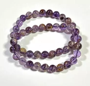 Браслет из фиолетового кварца Phantom, браслеты с кристаллами, женские браслеты, бусины для браслета из камня 6 мм 8 мм 10 мм 7,5 6MM