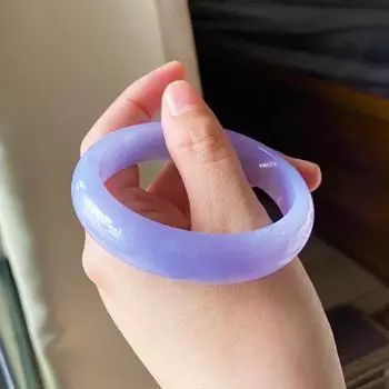 Браслет из фиолетового нефрита с лентой из ледяных семян и весенней лентой, цветной круг, благородный супруг, стиль для девочек и мам, с подарочной коробкой 54MM