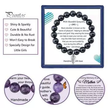 Браслет из фиолетовых бусин с глянцевой отделкой, подвеска в виде ангела, гальванический ювелирный аксессуар для девочек, внучка E