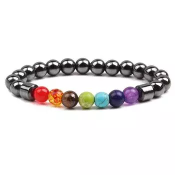 Браслет из гематита, многоцветный лечебный браслет из бисера, ювелирные изделия для похудения