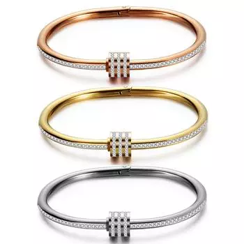 Браслет из хрустального бисера, браслеты для женщин, модные украшения из нержавеющей стали золотой