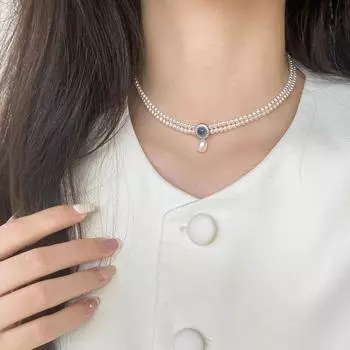 Браслет из искусственного жемчуга и страз в корейском стиле, двухслойная цепочка для свадьбы Bracelet