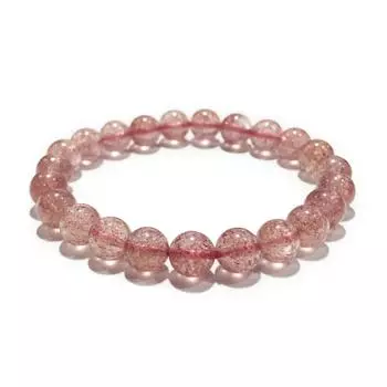 Браслет из клубничного кварца, клубничный кристалл, составной браслет, браслет из бисера, браслет из лечебного кристалла, подарки для нее, браслет из камня, соответствующего знаку зодиака 8mm