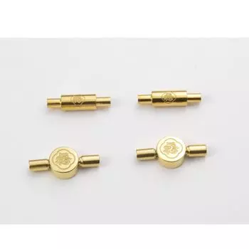 Браслет из кожи со шнурком и застежкой-пряжкой из нержавеющей стали с вакуумным напылением Straight tube lucky buckle 3mm hole