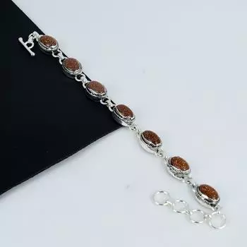 Браслет из красного солнечного камня ручной работы из стерлингового серебра 925 пробы, браслет из красного солнечного камня для жены, браслет унисекс, подарок на День матери 8 красный