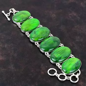 Браслет из лабрадорита Green Fire, браслет из стерлингового серебра 925 пробы, изящные ювелирные изделия ручной работы, регулируемый браслет-цепочка, ювелирные изделия из драгоценных камней, подарок для мамы