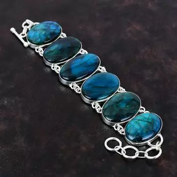 Браслет из лабрадорита с неоновой вспышкой, браслет из стерлингового серебра 925 пробы, драгоценный камень, ювелирные изделия ручной работы, регулируемый браслет-цепочка, подарок для него, уникальные ювелирные изделия