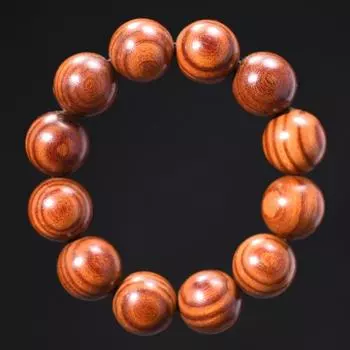 Браслет из лобулярного красного сандала, поделки из розового дерева, высокой плотности, из затопленного бревна, браслет из бусин Будды, мужской и женский, парные аксессуары, производитель Boutique 15mm * 15 [complete]]