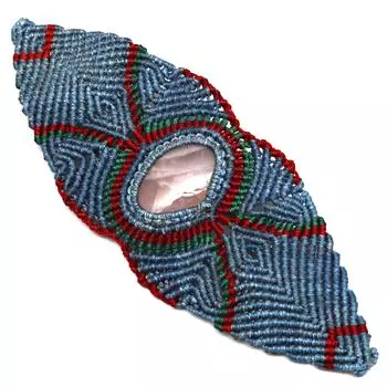 Браслет из лунного камня в технике макраме, ручная работа, подвеска из натурального богемского драгоценного камня, кристалл