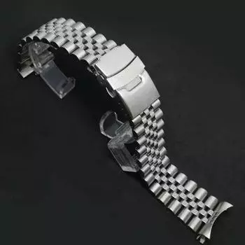 Браслет из матовой твердой нержавеющей стали для SEIKO Diver SKX007 SKX009, высококачественный ремешок для часов для дайвинга 20 22 мм 20mm