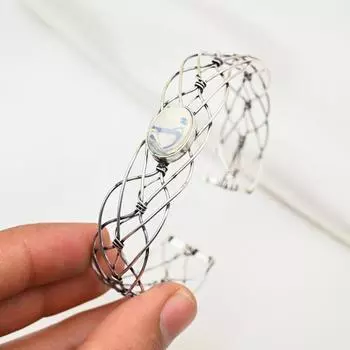 Браслет из молочного опала ручной работы, новейший дизайн, браслет из стерлингового серебра 925 пробы с драгоценными камнями, подарок для матери Adjustable белый