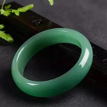 Браслет из натурального авантюрина с индийским изумрудом, модный браслет с изумрудом, женский подарок 54MM