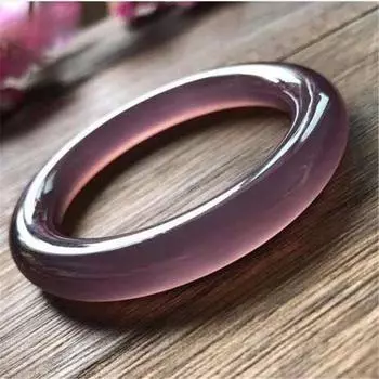 Браслет из натурального белого халцедона, модный браслет с агатовым амулетом, нефритовый браслет, женский подарок 54-56mm