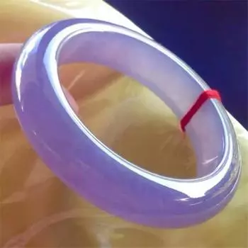 Браслет из натурального бирманского ледяного фиолетового нефрита с пружинной полосой и кругом, браслет Noble Consort из нефрита для девочек и мам 53-55