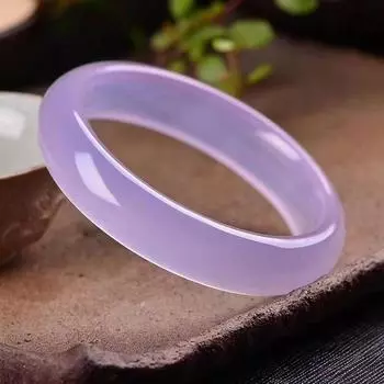 Браслет из натурального фиолетового нефрита, модный браслет с изумрудом, женский подарок 54mm