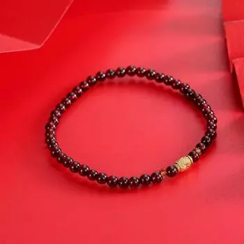 Браслет из натурального граната из серебра 925 пробы, женский простой браслет своими руками, подарок на новый год, модные ювелирные изделия для девушки 925 Silver