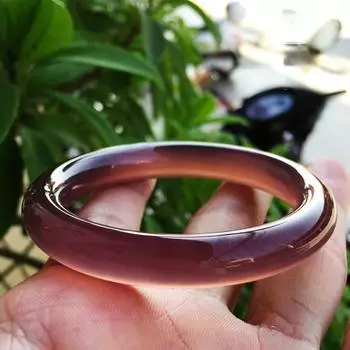 Браслет из натурального халцедонового агата с фиолетовым узором, модный изумрудный браслет для женщин, подарок 54MM