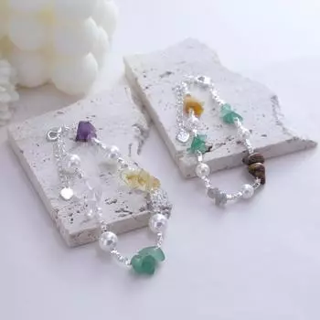 Браслет из натурального хрусталя, нерегулярные энергетические бусины из камня, ювелирные изделия из аметиста и аквамарина, браслеты для женщин и мужчин, уникальные браслеты