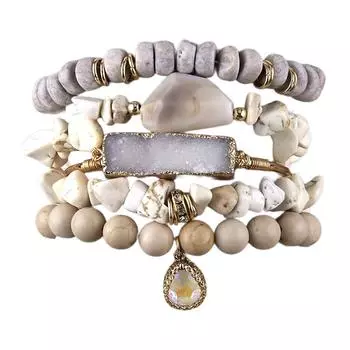 Браслет из натурального камня, регулируемый браслет, браслет из бусин, усиливающий мир и самодисциплину, для изысканного наряда 10