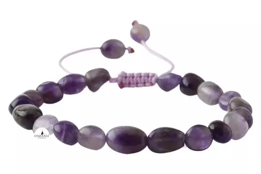 Браслет из натурального камня с аметистом