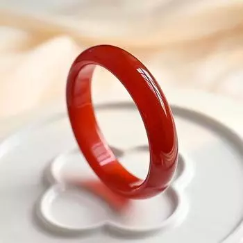 Браслет из натурального красного агата, модный браслет с изумрудом, женский подарок 54-55MM