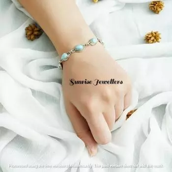 Браслет из натурального ларимара, браслет из цельного серебра 925 пробы, серебряный браслет в стиле бохо, браслет для женщин, ручная работа 7-9 синий