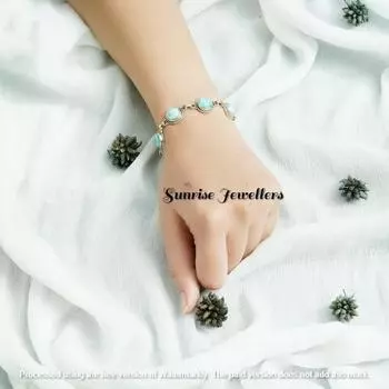 Браслет из натурального ларимара, браслет из цельного серебра 925 пробы, серебряный браслет в стиле бохо, браслет для женщин, ручная работа 7-9 синий