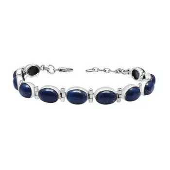 Браслет из натурального лазурита, серебро 925 пробы, ювелирные изделия ручной работы, регулируемая длина, подарок для мамы, пасхальный подарок синий