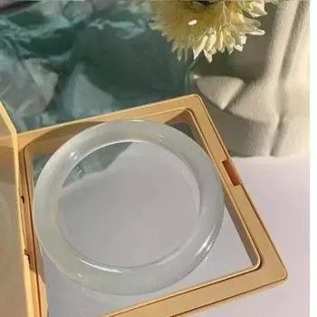 Браслет из натурального ледяного нефрита из шелка, модный браслет с изумрудом, женский подарок 52MM