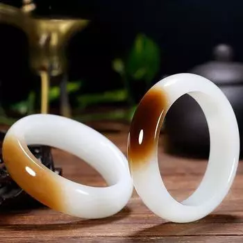 Браслет из натурального нефрита Jinsi, модный браслет с изумрудным шармом, нефритовый браслет для женщин, подарок 56-58mm