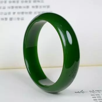 Браслет из натурального нефрита. Модный и простой женский браслет из нефрита. 54mm