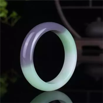 Браслет из натурального нефрита. Модный и простой женский браслет из нефрита. 54mm