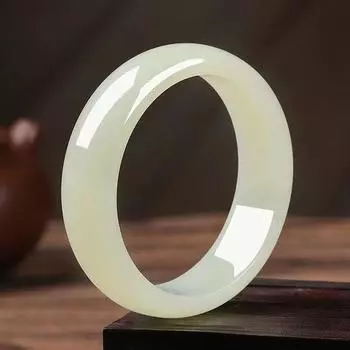 Браслет из натурального нефрита. Модный и простой женский браслет из нефрита. 53-54mm