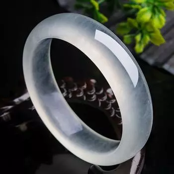 Браслет из натурального нефрита. Модный и простой женский браслет из нефрита. 53-54mm