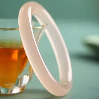 Браслет из натурального нефрита Модный и простой розовый женский нефритовый браслет 52mm