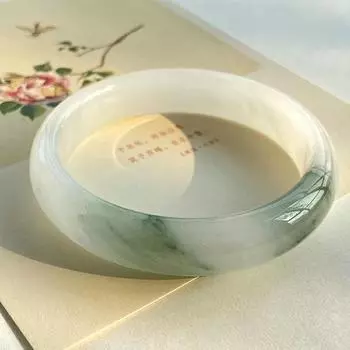 Браслет из натурального нефрита. Модный и минималистичный женский нефритовый браслет цвета Cui. 54mm