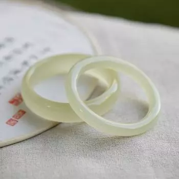 Браслет из натурального нефрита. Модный и простой женский браслет из нефрита. 52mm