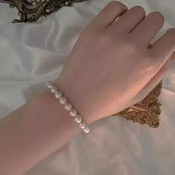 Браслет из натурального пресноводного жемчуга из стерлингового серебра 925 пробы с белым жемчугом для женщин, браслеты на руку, подарок на день рождения, модные ювелирные изделия 16cm