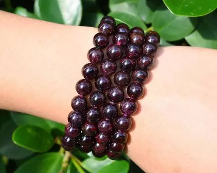 Браслет из натурального родонита - браслет из круглых бусин ручной работы для женщин и мужчин, элегантные подарочные украшения - товары категории ААА 4mm