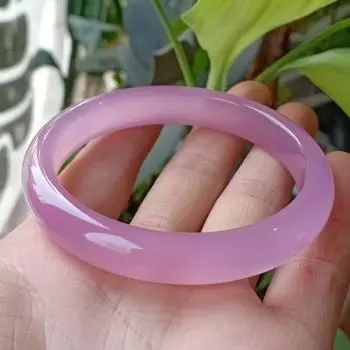 Браслет из натурального розового агата, модный браслет с изумрудом и подвесками, подарок на руку 54MM