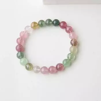 Браслет из натурального турмалина – яркая элегантность, редкий выбор драгоценных камней 8mm