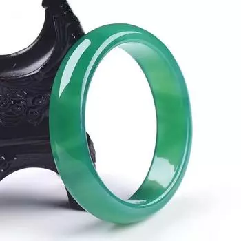 Браслет из натурального зеленого халцедона, модный браслет с изумрудом и подвесками, женский подарок 54MM